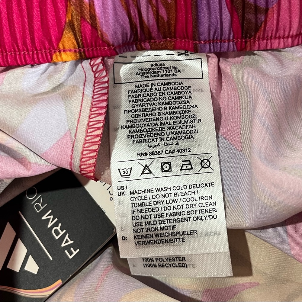 Adidas x Farm Rio Tropical Club Print Running Shorts NWT Women’s Small - Picture 7 of 11